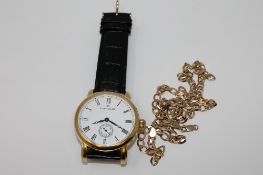 A 9ct gold chain, 15.