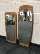 Two late twentieth century mirrors,