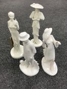 Four Coalport Art Deco style figures