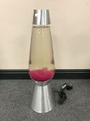 A lava lamp