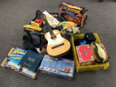 A large quantity of assorted toys including, boxed remote controls hovercraft, fisher price garage,