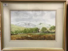 Phillip Bladon : 'Distant Hills, Snowdonia', watercolour,