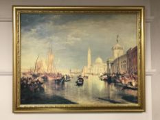An Artagraph Edition : Venetian Canal, 88 cm x 68 cm, framed.