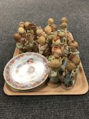 A tray containing a collection of 'Memories of Yesterday' figures and wall plates