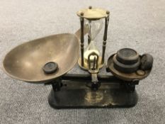 A set of Viking kitchen scales with weights,