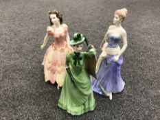 Three Coalport figures - Emma,