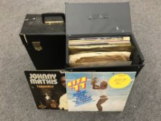 Two cases containing LP's and 78's,