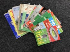 Sixteen FA Cup Final programmes 1955 and later,