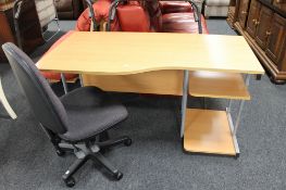 A contemporary computer workstation,