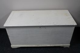 A twentieth century painted pine blanket box