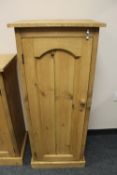 A reclaimed pine single door cupboard,