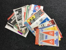 A collection of football programmes from the 1960's onwards including 1968 European Champions Club