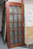 Four interior glass panelled doors,