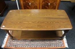 An Ercol dark elm coffee table