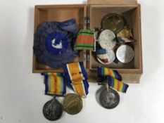 A box containing a collection of First and Second World War medals (qty) CONDITION