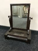A Victorian mahogany toilet mirror