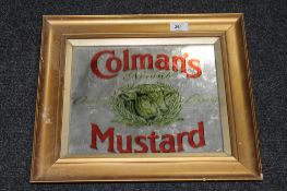 A gilt framed Coleman's Mustard advertising mirror