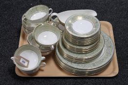 A tray containing forty four pieces of Royal Doulton English Renaissance china