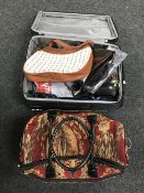 A Tripp cabin case, together with one other containing a large quantity of ladies handbags, Aigner,