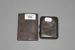 Two sterling silver cigarette cases