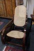 A Bentwood style rocking chair