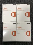 Four copies of Microsoft Office Home and Business 2016 for Mac,