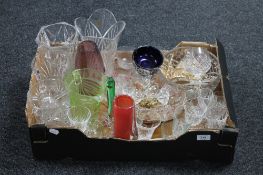 A box containing assorted glassware