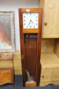 A twentieth century mahogany cased Gents electric clock