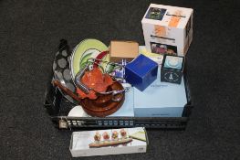 A box containing boxed Wedgwood including interiors celebration bowl,