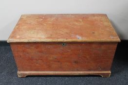 A twentieth century pine blanket box