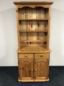 A pine kitchen dresser