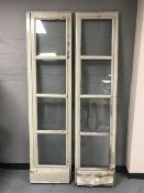 A pair of twentieth century glass panelled doors