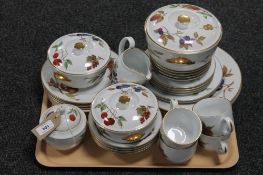Twenty nine pieces of Royal Worcester Evesham dinnerware,