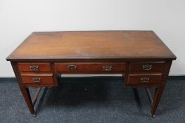 A Victorian mahogany dressing table fitted five drawers,