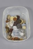 A tub containing pre decimal and decimal coinage, foreign coins, medals depicting the Cutty Sark,