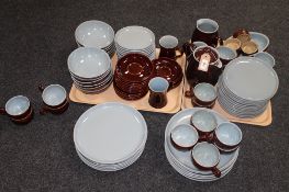 Approximately ninety pieces of Denby tea and dinnerware