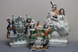 A Staffordshire pocket watch holder,