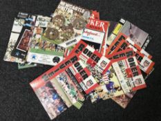 A collection of 1970's and later football programmes including SUFC, NUFC, Manchester City,