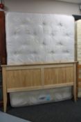 A 5' beech bed frame,