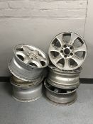 Six assorted alloy wheels