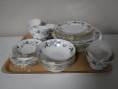 A tray containing thirty six pieces of Colclough tea and dinner china