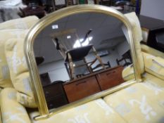 A Victorian style gilt framed overmantel mirror