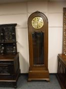 An early twentieth century oak regulator clock,