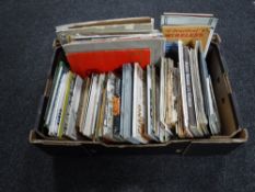 A box of mid 20th century and later practical wireless magazines, ordnance survey maps,