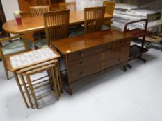 A mid twentieth century five drawer chest,