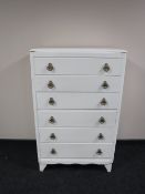 A mid twentieth century painted six drawer chest