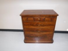 A late 19th century mahogany four drawer chest
