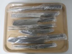 A seven piece Global Professional knife set