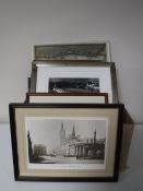 A mahogany framed print 'The Shortening Winter's Day',