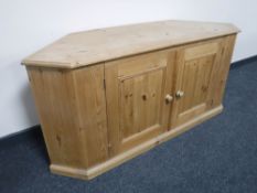 A pine corner television stand